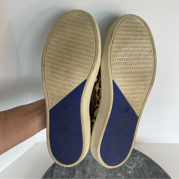 Rothys Leopard Print Slip On Shoes Sneakers Loafers 8 - Picture 8 of 12